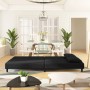 Sofá cama de 2 plazas con dos almohadas terciopelo negro de , Sofás - Ref: Foro24-375915, Precio: 245,67 €, Descuento: %