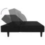 Sofá cama de 2 plazas con dos almohadas terciopelo negro de , Sofás - Ref: Foro24-375915, Precio: 241,41 €, Descuento: %