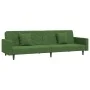 Sofá cama de 2 plazas con dos almohadas terciopelo verde oscuro de , Sofás - Ref: Foro24-375920, Precio: 266,76 €, Descuento: %