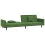 Sofá cama de 2 plazas con dos almohadas terciopelo verde oscuro de , Sofás - Ref: Foro24-375920, Precio: 266,76 €, Descuento: %