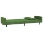 Sofá cama de 2 plazas con dos almohadas terciopelo verde oscuro de , Sofás - Ref: Foro24-375920, Precio: 266,76 €, Descuento: %