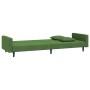 Sofá cama de 2 plazas con dos almohadas terciopelo verde oscuro de , Sofás - Ref: Foro24-375920, Precio: 268,84 €, Descuento: %