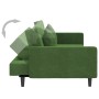 Sofá cama de 2 plazas con dos almohadas terciopelo verde oscuro de , Sofás - Ref: Foro24-375920, Precio: 268,84 €, Descuento: %