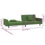 Sofá cama de 2 plazas con dos almohadas terciopelo verde oscuro de , Sofás - Ref: Foro24-375920, Precio: 266,76 €, Descuento: %