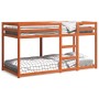 Litera de madera maciza de pino marrón cera 75x190 cm de , Camas y accesorios - Ref: Foro24-844830, Precio: 154,15 €, Descuen...