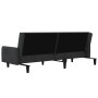 Sofá cama de 2 plazas terciopelo negro de , Sofás - Ref: Foro24-375780, Precio: 274,23 €, Descuento: %