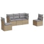 Juego de sofás jardín con cojines 5 pzas ratán sintético beige de , Conjuntos de jardín - Ref: Foro24-3217349, Precio: 319,88...