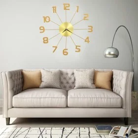 Golden metal wall clock 50 cm by vidaXL, Wall clocks - Ref: Foro24-283858, Price: 48,34 €, Discount: %