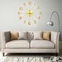 Reloj de pared de metal dorado 50 cm de vidaXL, Relojes de pared - Ref: Foro24-283858, Precio: 48,34 €, Descuento: %