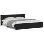 Estructura de cama con cabecero negra 200x200 cm de , Camas y somieres - Ref: Foro24-3207456, Precio: 194,56 €, Descuento: %