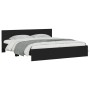 Estructura de cama con cabecero negra 200x200 cm de , Camas y somieres - Ref: Foro24-3207456, Precio: 194,56 €, Descuento: %