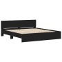 Estructura de cama con cabecero negra 200x200 cm de , Camas y somieres - Ref: Foro24-3207456, Precio: 194,56 €, Descuento: %