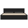 Estructura de cama con cabecero negra 200x200 cm de , Camas y somieres - Ref: Foro24-3207456, Precio: 194,56 €, Descuento: %