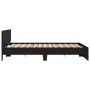 Estructura de cama con cabecero negra 200x200 cm de , Camas y somieres - Ref: Foro24-3207456, Precio: 194,56 €, Descuento: %