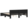 Estructura de cama con cabecero negra 200x200 cm de , Camas y somieres - Ref: Foro24-3207456, Precio: 194,56 €, Descuento: %