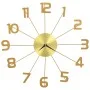 Reloj de pared de metal dorado 50 cm de vidaXL, Relojes de pared - Ref: Foro24-283858, Precio: 48,34 €, Descuento: %