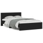 Estructura de cama con cabecero negro 135x190 cm de , Camas y somieres - Ref: Foro24-3207505, Precio: 165,61 €, Descuento: %