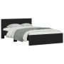 Estructura de cama con cabecero negro 135x190 cm de , Camas y somieres - Ref: Foro24-3207505, Precio: 165,61 €, Descuento: %