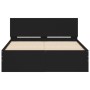 Estructura de cama con cabecero negro 135x190 cm de , Camas y somieres - Ref: Foro24-3207505, Precio: 165,61 €, Descuento: %