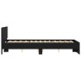 Estructura de cama con cabecero negro 135x190 cm de , Camas y somieres - Ref: Foro24-3207505, Precio: 165,61 €, Descuento: %