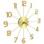 Reloj de pared de metal dorado 50 cm de vidaXL, Relojes de pared - Ref: Foro24-283858, Precio: 48,34 €, Descuento: %
