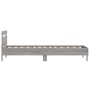 Estructura de cama cabecero luces LED gris Sonoma 100x200 cm de , Camas y somieres - Ref: Foro24-838713, Precio: 123,14 €, De...