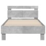 Estructura de cama cabecero luces LED gris hormigón 100x200 cm de , Camas y somieres - Ref: Foro24-838711, Precio: 119,95 €, ...