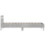 Estructura de cama cabecero luces LED gris hormigón 100x200 cm de , Camas y somieres - Ref: Foro24-838711, Precio: 119,95 €, ...