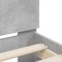Estructura de cama cabecero luces LED gris hormigón 100x200 cm de , Camas y somieres - Ref: Foro24-838711, Precio: 119,95 €, ...
