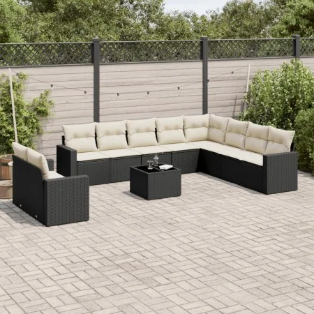 11-piece garden sofa set and black synthetic rattan cushions by , Modular outdoor sofas - Ref: Foro24-3251513, Price: 656,16 ...