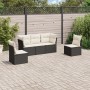 Set de muebles de jardín 5 pzas y cojines ratán sintético negro de , Conjuntos de jardín - Ref: Foro24-3217346, Precio: 281,8...