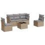 Juego de sofás jardín con cojines 6 pzas ratán sintético beige de , Conjuntos de jardín - Ref: Foro24-3217359, Precio: 368,18...