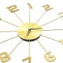 Reloj de pared de metal dorado 50 cm de vidaXL, Relojes de pared - Ref: Foro24-283858, Precio: 48,34 €, Descuento: %
