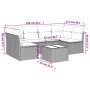 Set de sofás de jardín 7 piezas con cojines ratán PE gris de , Conjuntos de jardín - Ref: Foro24-3217400, Precio: 388,81 €, D...