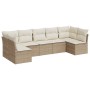 Set sofás de jardín 7 piezas y cojines ratán sintético beige de , Conjuntos de jardín - Ref: Foro24-3217428, Precio: 436,45 €...