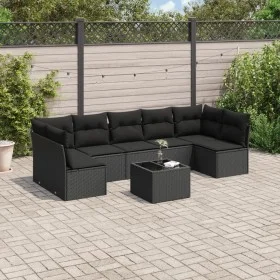 Set de sofás de jardín 8 piezas y cojines ratán sintético negro de , Conjuntos de jardín - Ref: Foro24-3217435, Precio: 473,1...