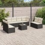 Set de sofás de jardín 8 piezas y cojines ratán sintético negro de , Conjuntos de jardín - Ref: Foro24-3217456, Precio: 466,7...
