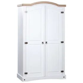 Armario madera de pino Mexicano estilo Corona blanco 2 puertas de vidaXL, Armarios roperos - Ref: Foro24-282620, Precio: 291,...