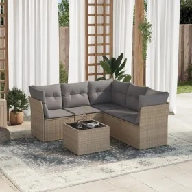 Juego de sofás jardín con cojines 6 pzas ratán sintético beige de , Conjuntos de jardín - Ref: Foro24-3217629, Precio: 363,50...