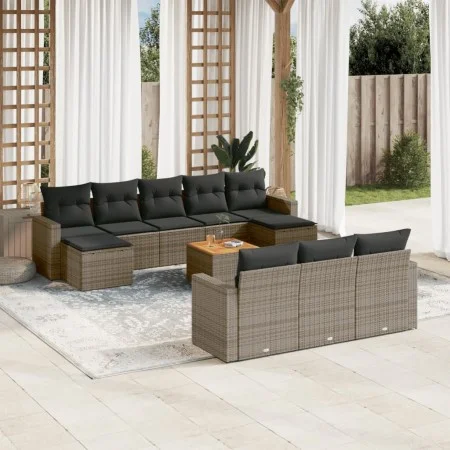 11-piece garden sofa set and gray synthetic rattan cushions by , Modular outdoor sofas - Ref: Foro24-3224345, Price: 626,97 €...