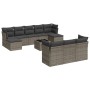 Set de sofás de jardín 10 pzas con cojines ratán sintético gris de , Conjuntos de jardín - Ref: Foro24-3218330, Precio: 560,2...