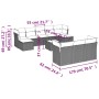 Set de sofás de jardín 10 pzas con cojines ratán sintético gris de , Conjuntos de jardín - Ref: Foro24-3218330, Precio: 560,2...