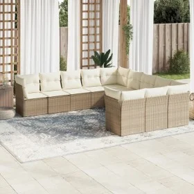 Set de sofás de jardín 11pzas con cojines ratán sintético beige de , Conjuntos de jardín - Ref: Foro24-3218408, Precio: 738,3...