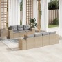Juego de sofás de jardín con cojines beige 8 pzas ratán PE de , Conjuntos de jardín - Ref: Foro24-3257683, Precio: 563,32 €, ...