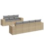 Juego de sofás de jardín con cojines beige 8 pzas ratán PE de , Conjuntos de jardín - Ref: Foro24-3257683, Precio: 563,32 €, ...