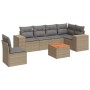 Set sofás de jardín 7 piezas y cojines ratán sintético beige de , Conjuntos de jardín - Ref: Foro24-3257802, Precio: 460,82 €...