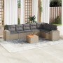 Juego de sofás de jardín con cojines beige 8 pzas ratán PE de , Conjuntos de jardín - Ref: Foro24-3257809, Precio: 523,43 €, ...