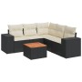 Set de sofás de jardín 6 piezas y cojines ratán sintético negro de , Conjuntos de jardín - Ref: Foro24-3257771, Precio: 377,9...