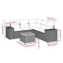 6-piece garden sofa set and black synthetic rattan cushions by , Garden sets - Ref: Foro24-3257771, Price: 378,19 €, Discount: %