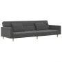 Sofá cama de 2 plazas con dos almohadas tela gris claro de , Sofás - Ref: Foro24-375799, Precio: 278,95 €, Descuento: %